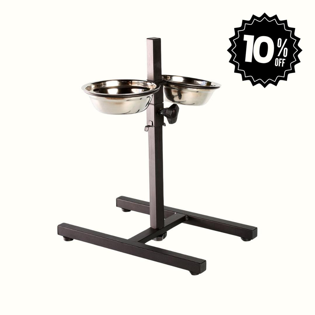 Comedero Elevado de Acero Inoxidable Kanu Pet para Perro y Gato