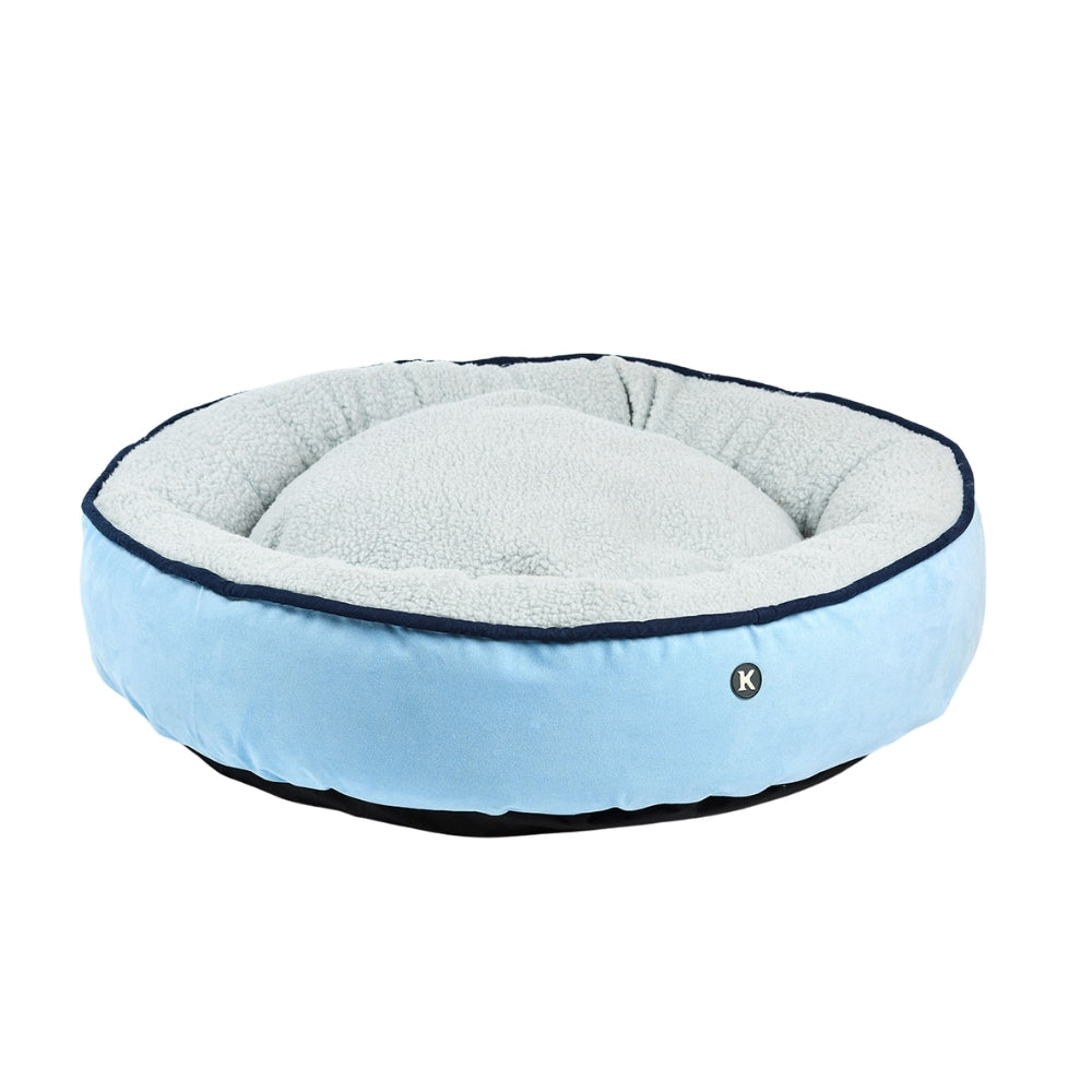 Cama Redonda Ovejero Azul Celeste Kanu Pet para Perro