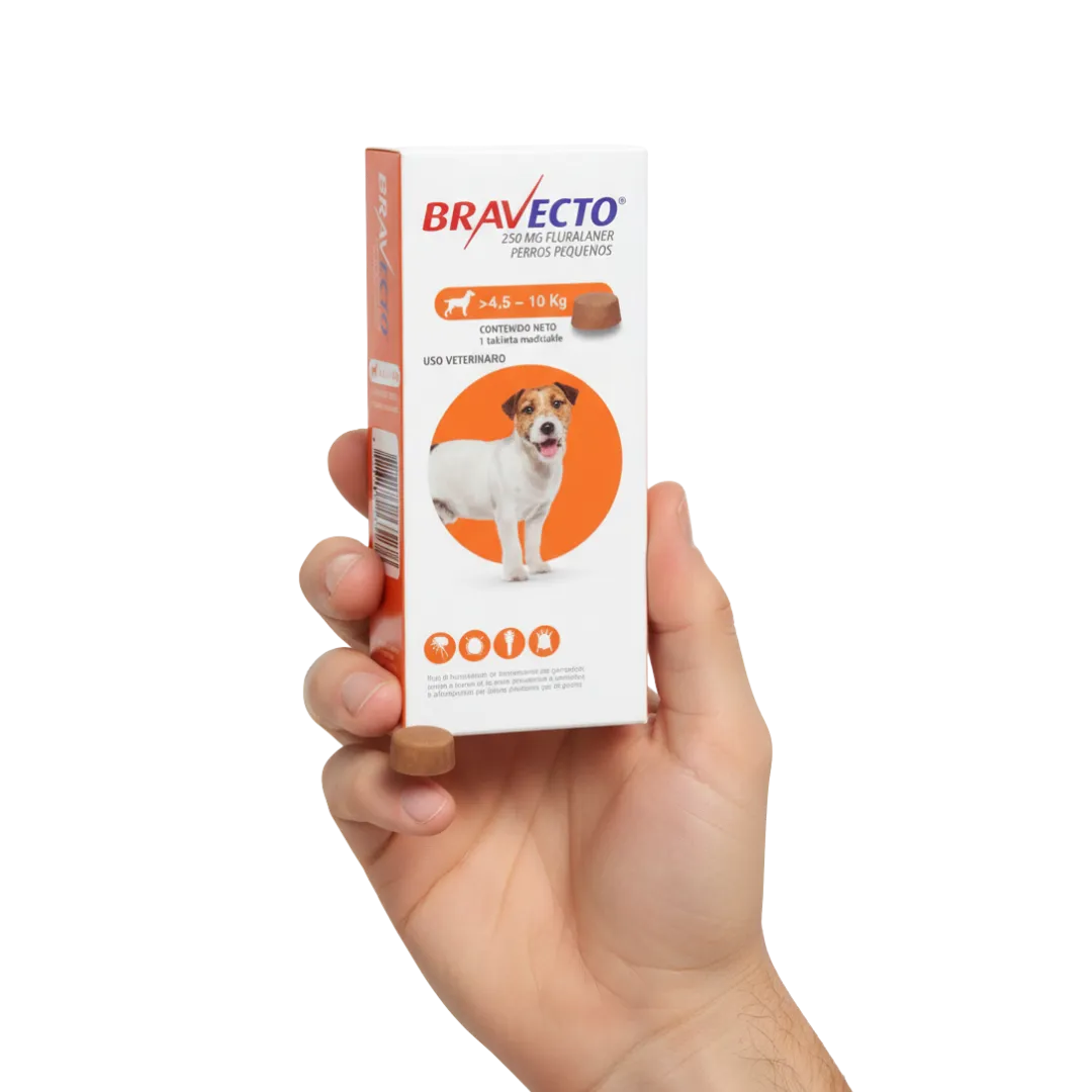 Antipulgas Bravecto 4.5 a 10 kg para perro