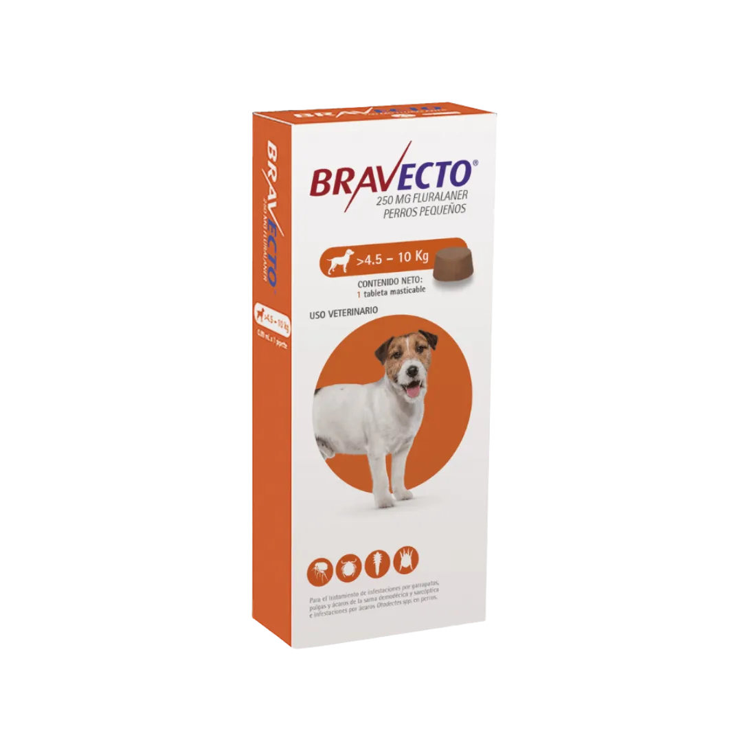 Antipulgas Bravecto 4.5 a 10 kg para perro