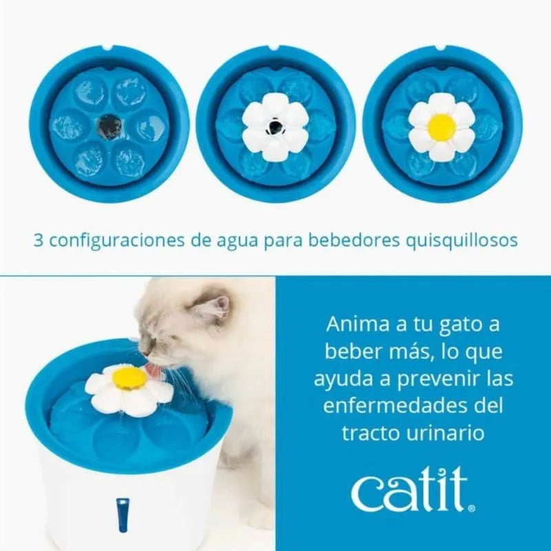 Catit 2.0 Fuente Flor Con Luz Led Para Gato