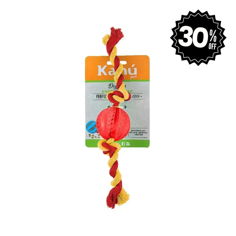 Juguete Bola Porta Snack con Lazo para Perro