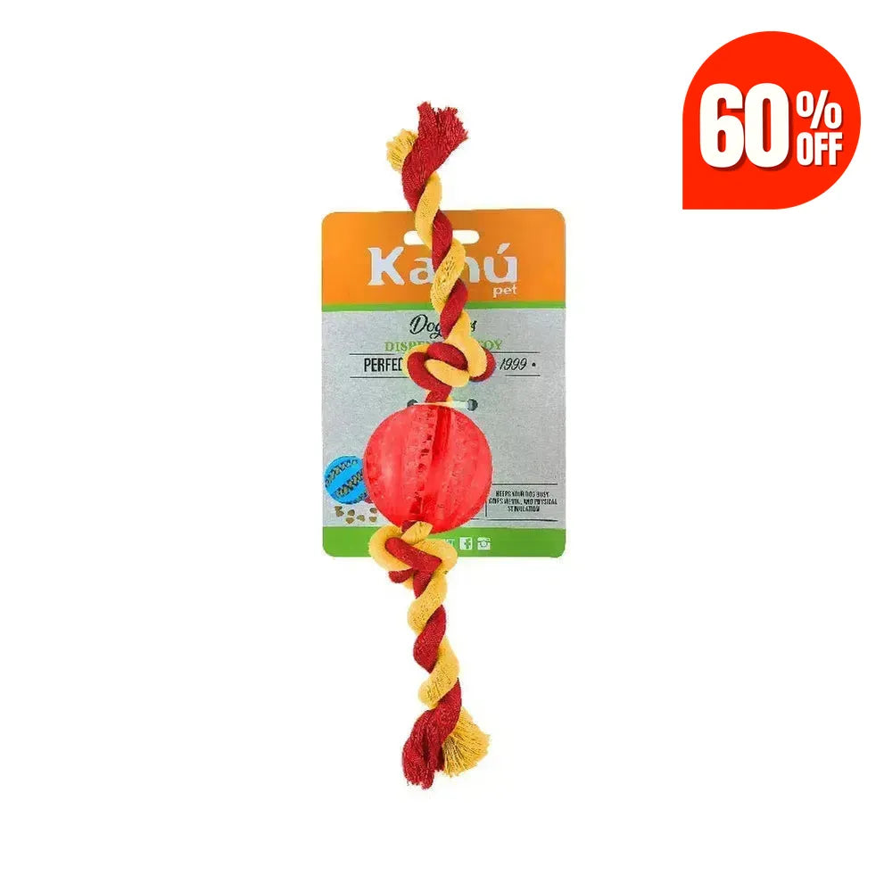 Juguete Bola Porta Snack con Lazo para Perro