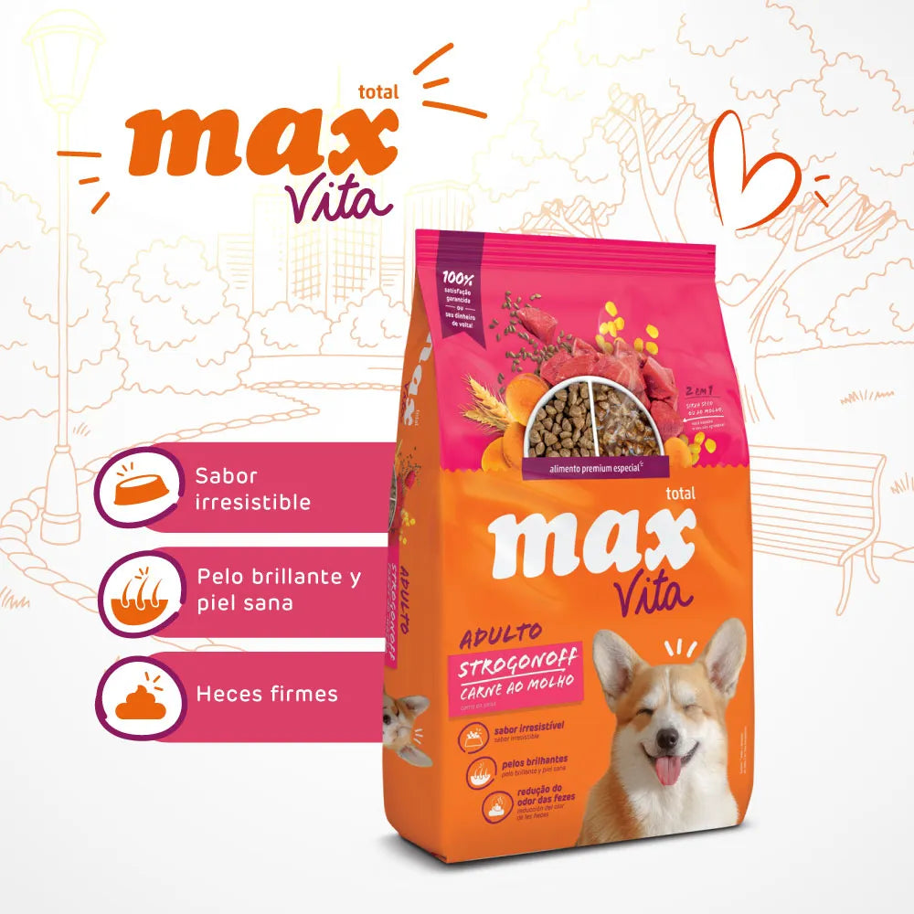 Alimento Para Perro Total Max Vita Adulto Strogonoff Carne