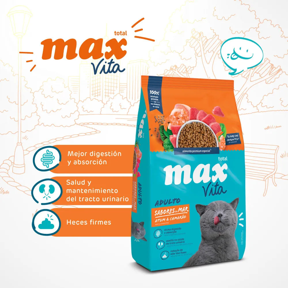 Alimento Para Gato Total Max Vita Sabores De Mar