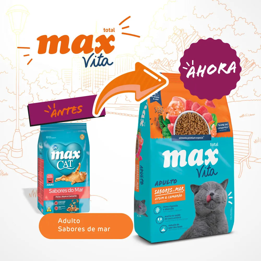 Alimento Para Gato Total Max Vita Sabores De Mar