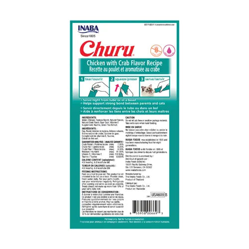 Alimento Para Gato Inaba Churu Pollo y Cangrejo