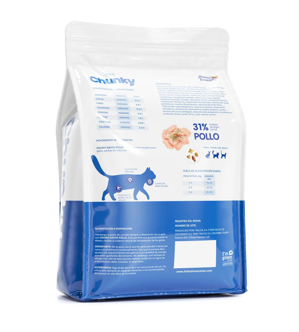 Alimento Seco Chunky Pollo para Gato Adulto