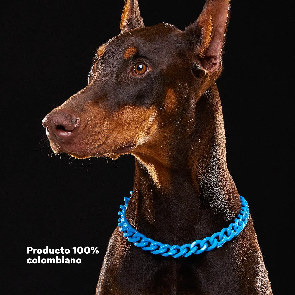 Collar Cadena Acrilica Kanu Pet Azul Para Perro y Gato - {{ Kanu Pet }}