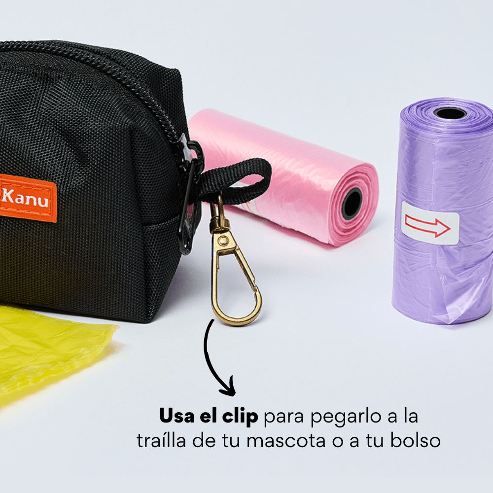 Portabolsa con Gancho Kanu Pet para Perro Rojo-Kanu Pet