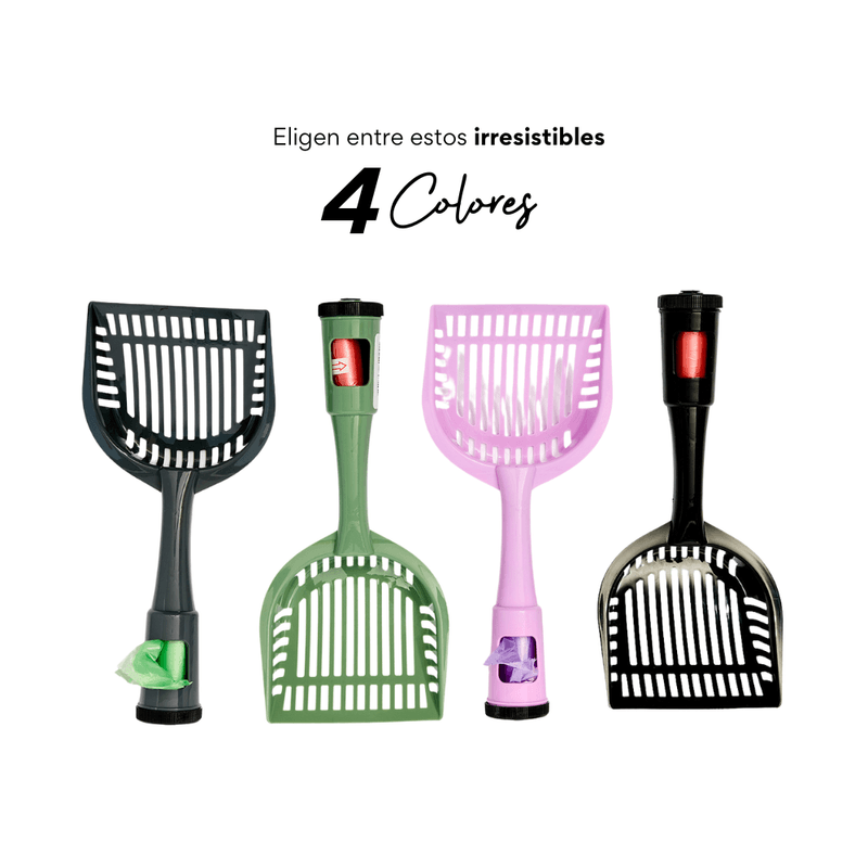 Pala con Dispensador para Arenero de Gato Kanu Pet Lila