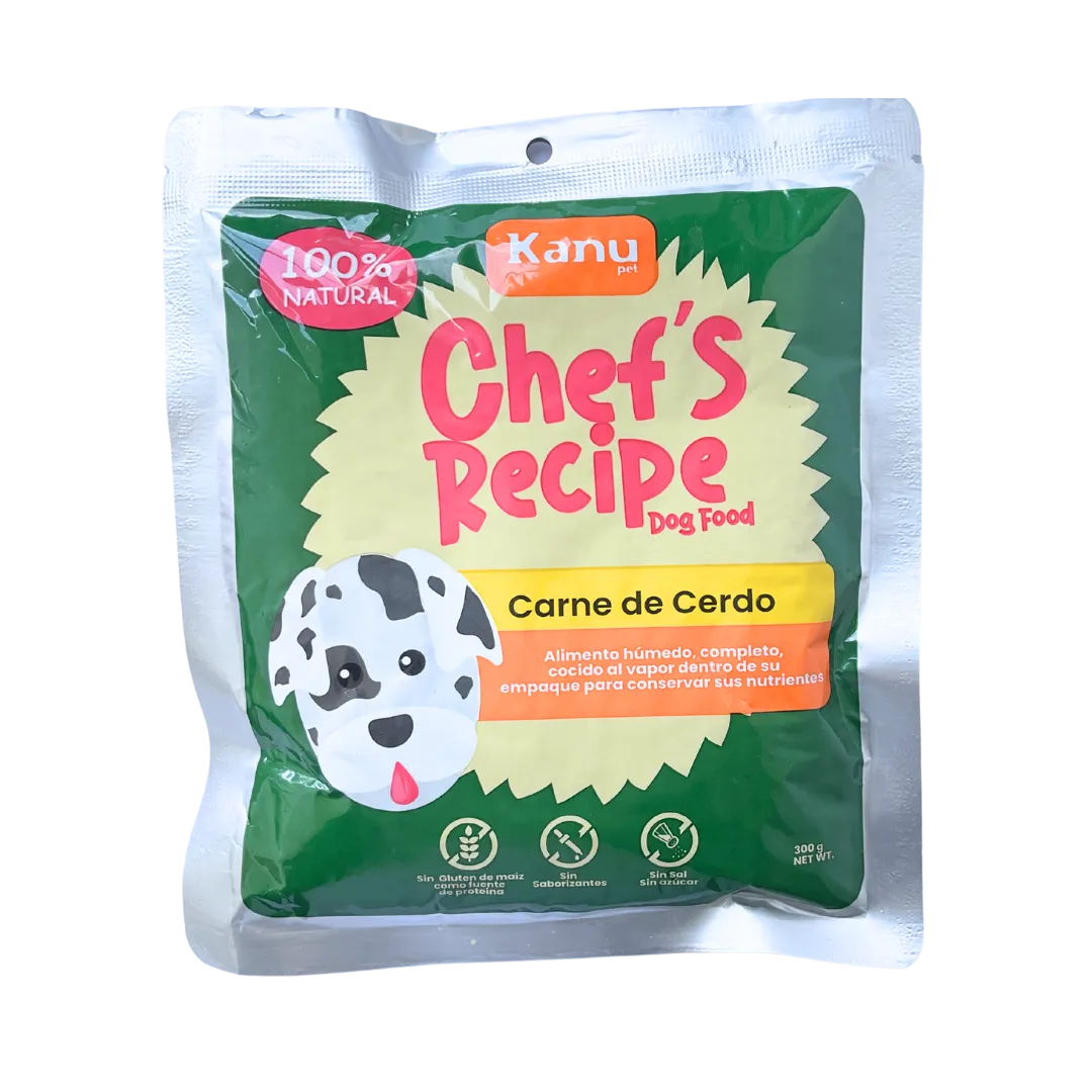 Alimento Húmedo Completo Chef's Recipe Carne de Cerdo Kanu Pet para perros