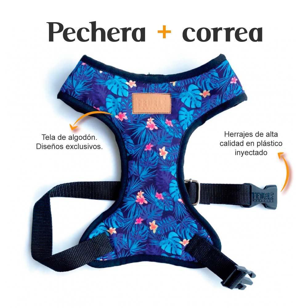 Pechera y Correa Hawaiano Fedele Para Perro
