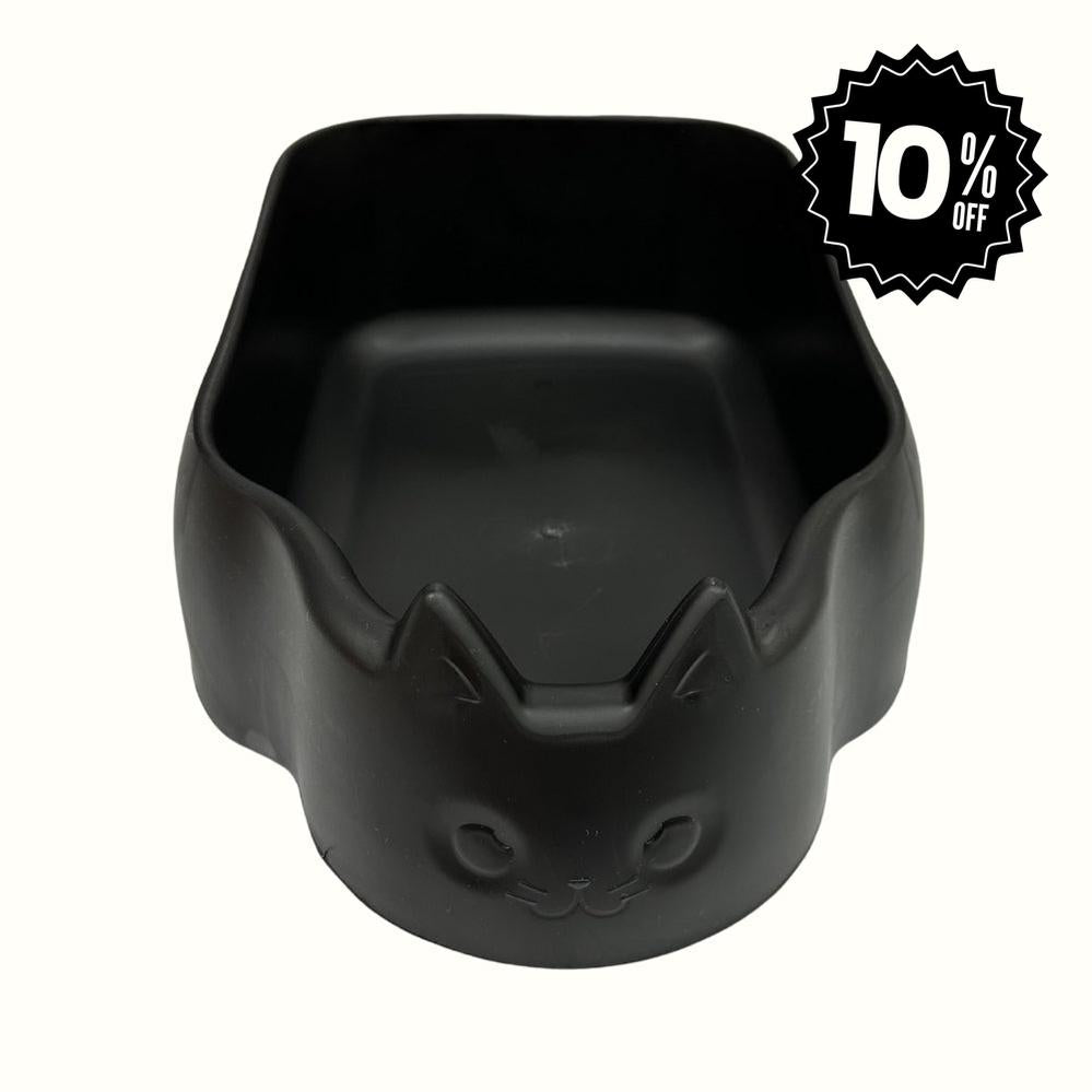 Arenero Negro con Diseño de Gato Kanu Pet para Gato