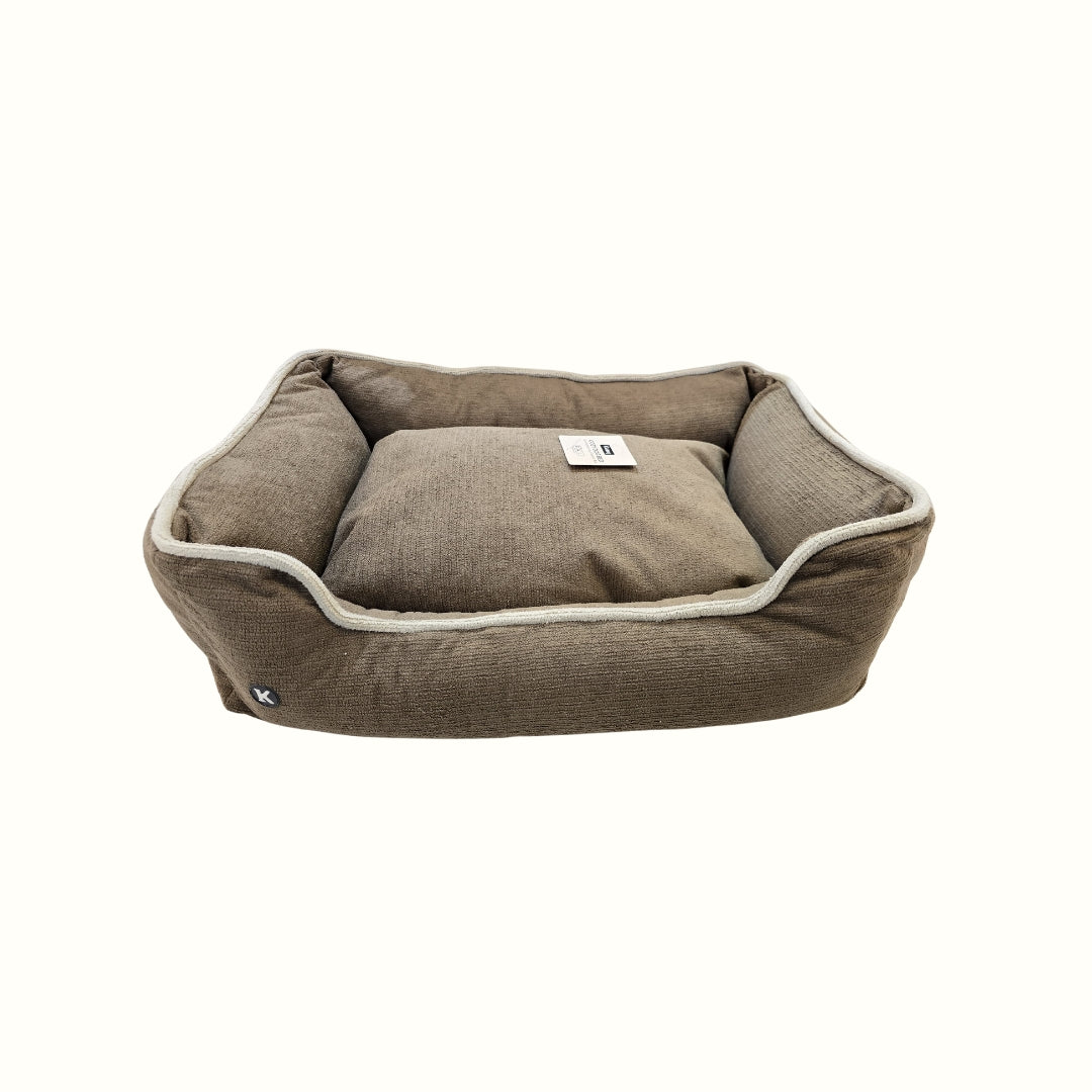 Cama Rectangular Brum Café / Beige Kanu Pet para Perro