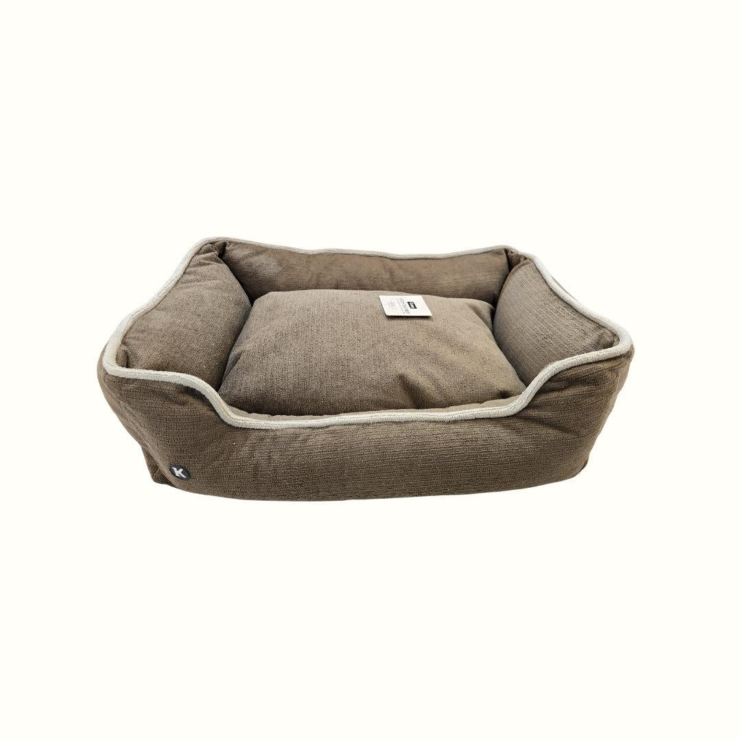 Cama Rectangular Brum Café / Beige Kanu Pet para Perro