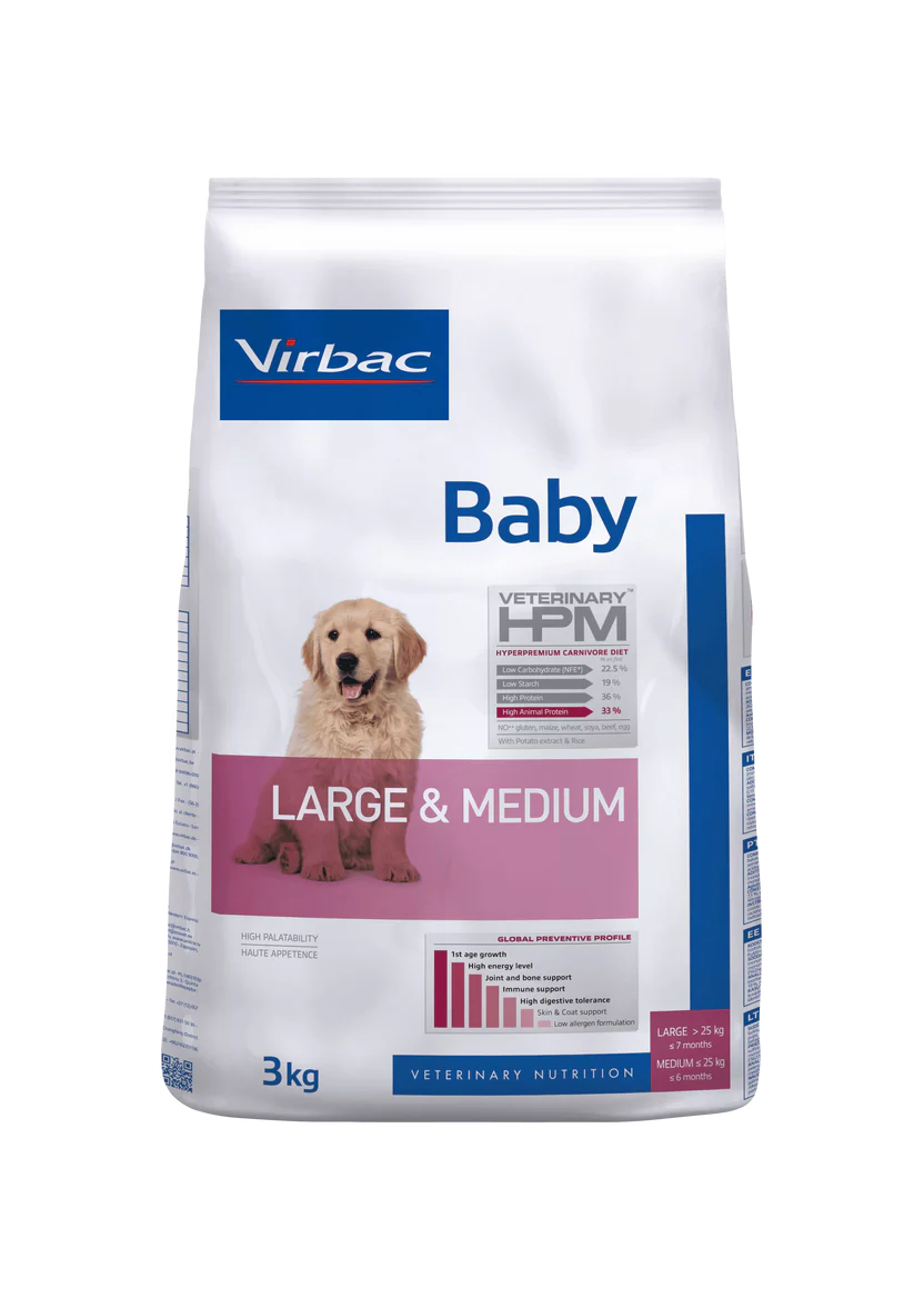 Alimento Seco Virbac Baby para Perro Large & Medium