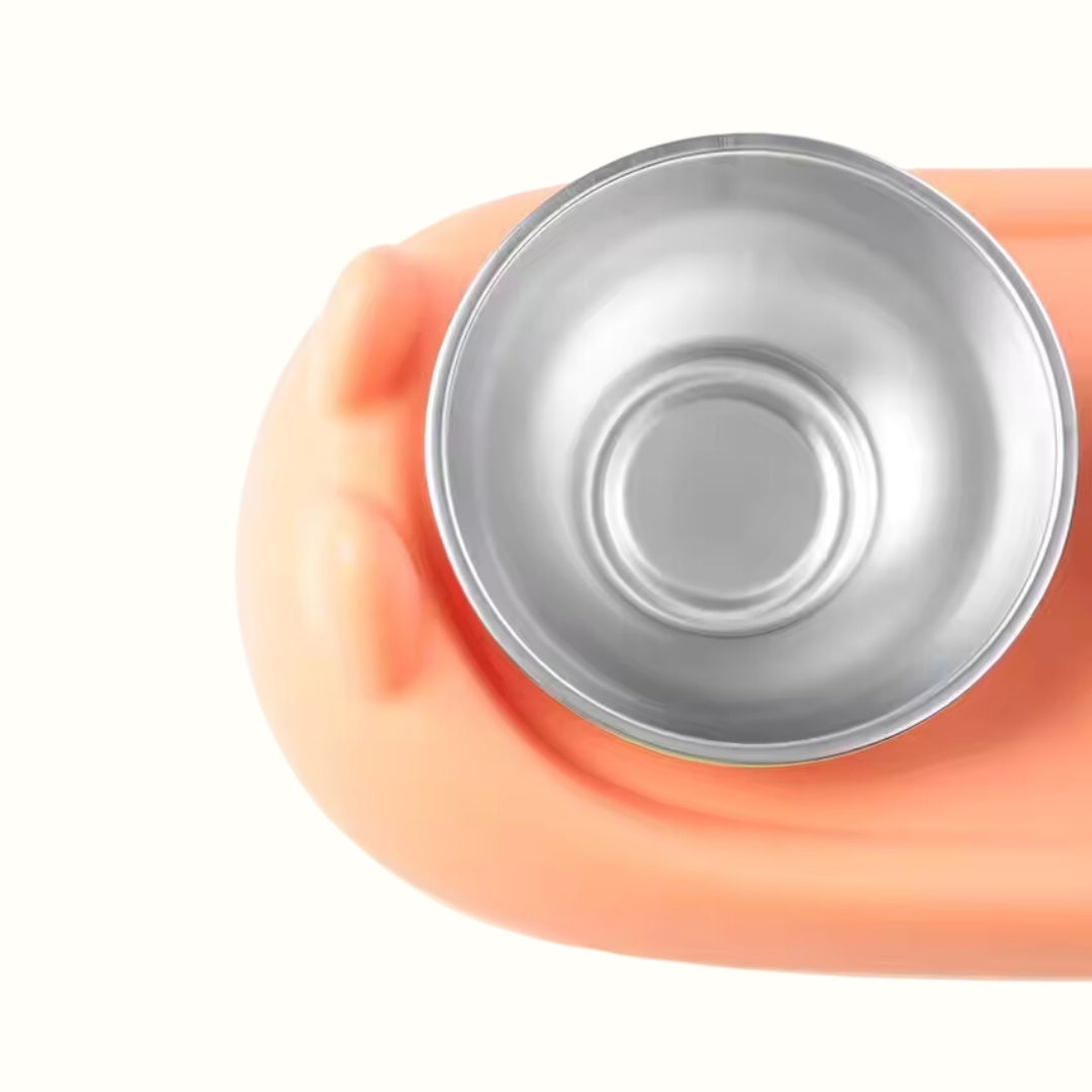 Comedero Miau de Acero Inoxidable Kanu Pet para Gato