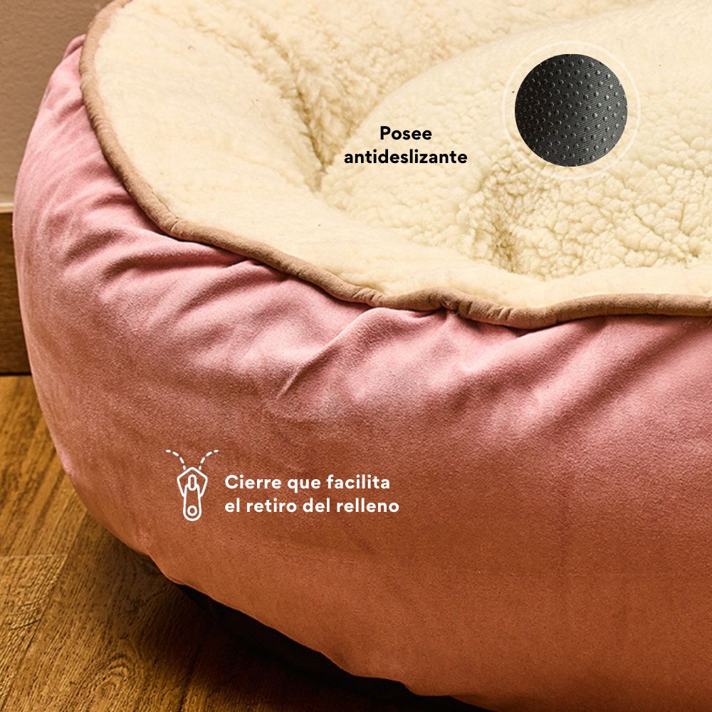 Cama Redonda Ovejero Rosada Kanu Pet para Perro-Kanu Pet