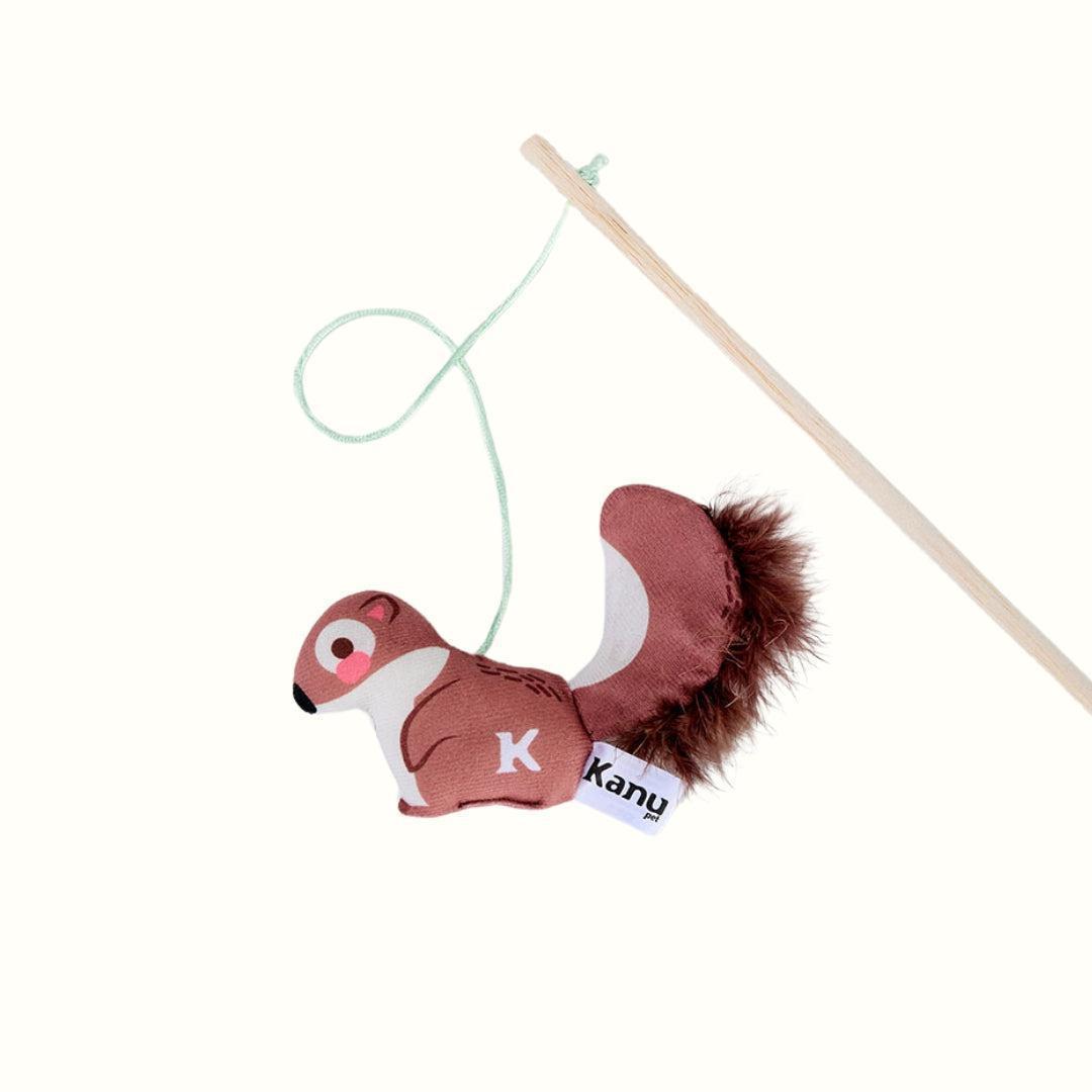 Juguete de Peluche Ardilla con vara Kanu Pet para Gato