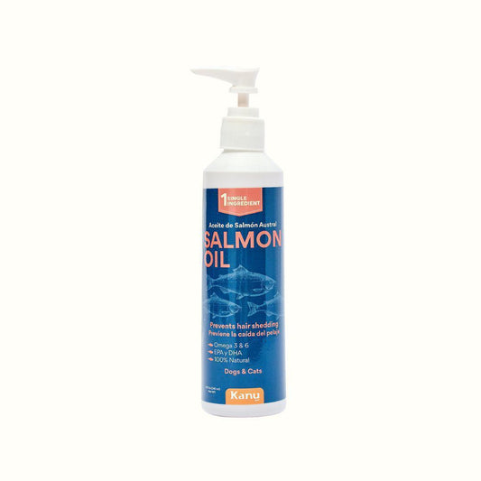 Suplemento Aceite de Salmón Kanu Pet para perro y gato. Omega 3 y 6