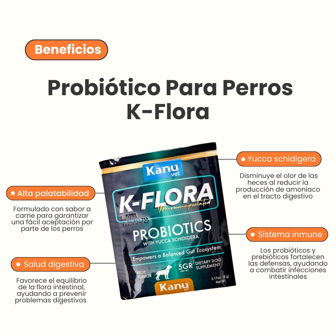 Suplemento Probiótico para perros K-Flora Sobre