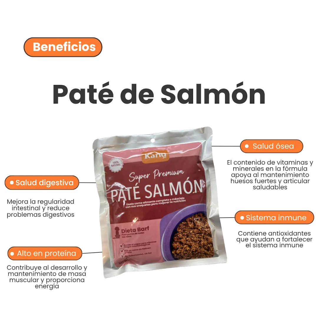 Alimento Húmedo Pate de Salmón Kanu Pet para Perros