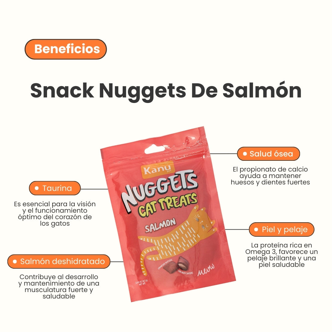 Snack Nuggets de Salmón Kanu Pet para Gato