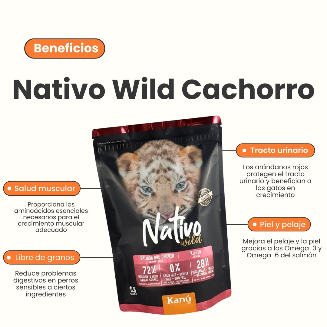 Alimento Grain Free para Kitten Kanu Nativo Wild