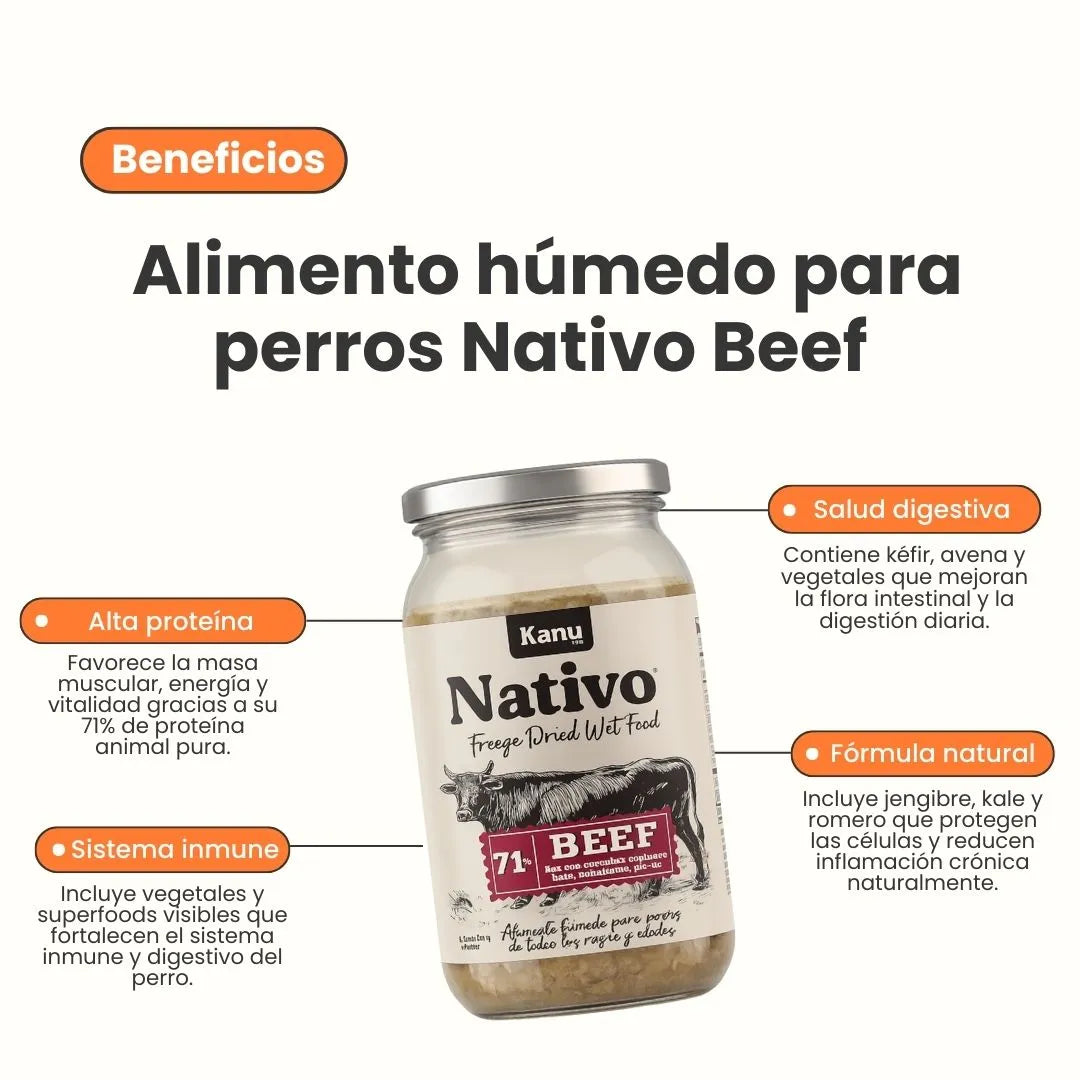 Alimento Liofilizado Nativo Freeze Dried Wet Res Kanu Pet para Perro
