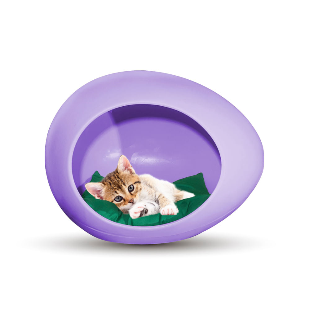 Cama Ovalada Morada kanu Pet Para Gato