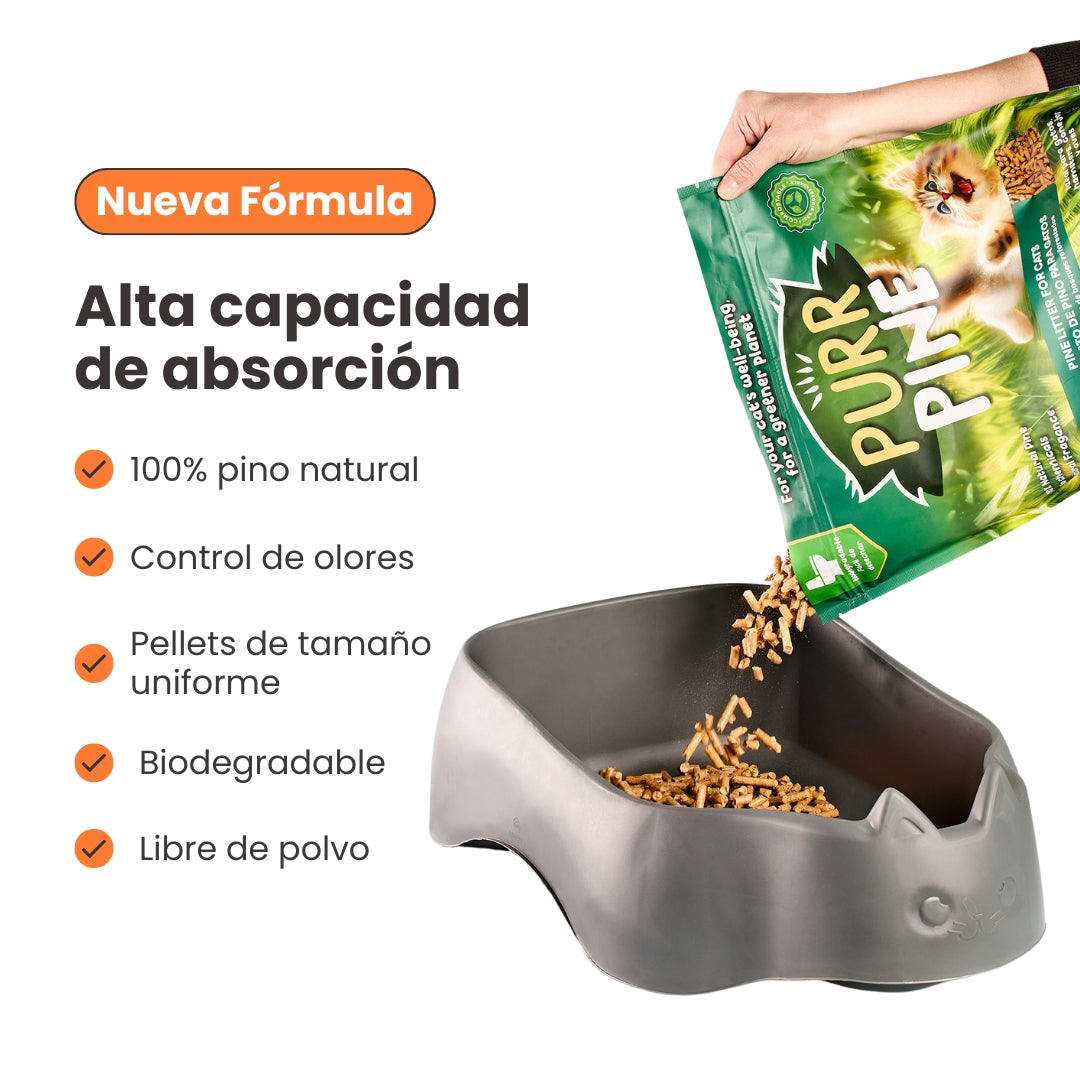Arena de Pino 100% Ecológica Purr Pine de Kanu Pet para Gato