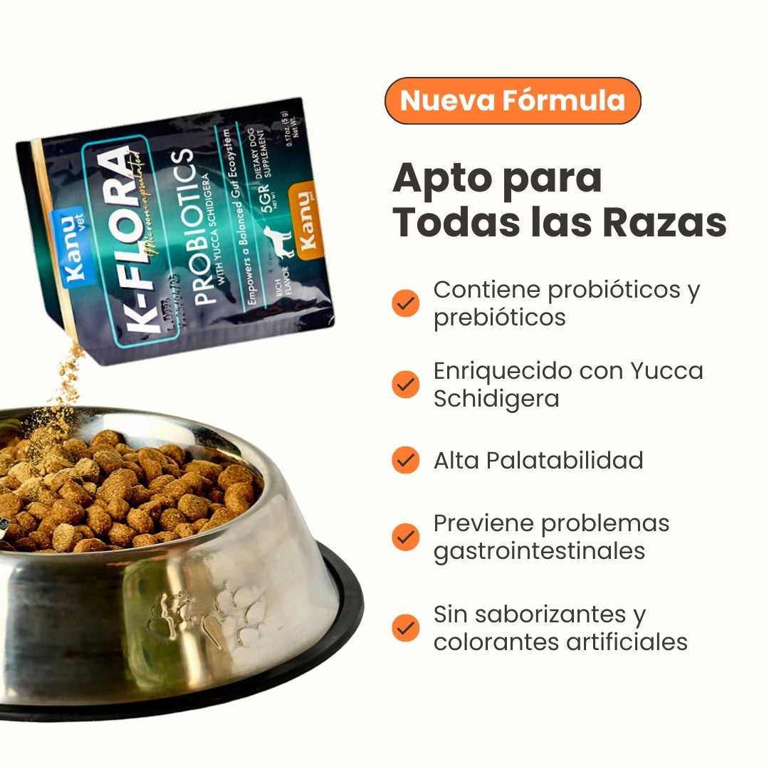 Suplemento Probiótico para perros K-Flora Sobre