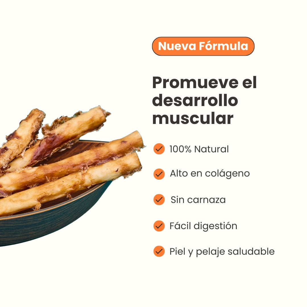 Snack Mini Rolls de Colágeno Kanu Pet de Res para Perro. No es carnaza x 12 Unds