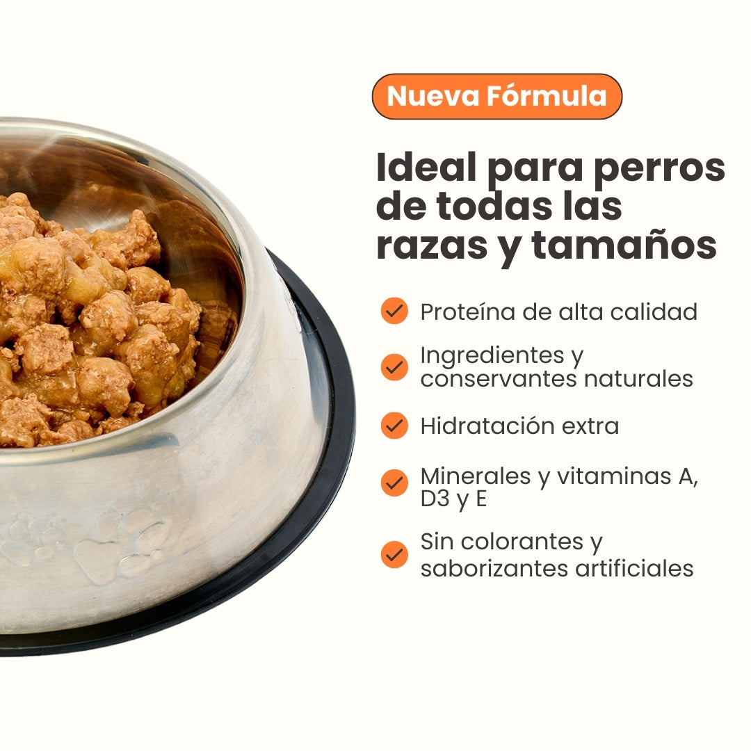 Alimento Húmedo de Pollo para Perro Kanu Receta Con Pollo