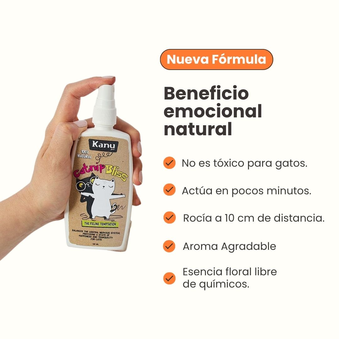 Spray de Hierba Gatuna Kanu Pet Catnip Bliss para Gatos
