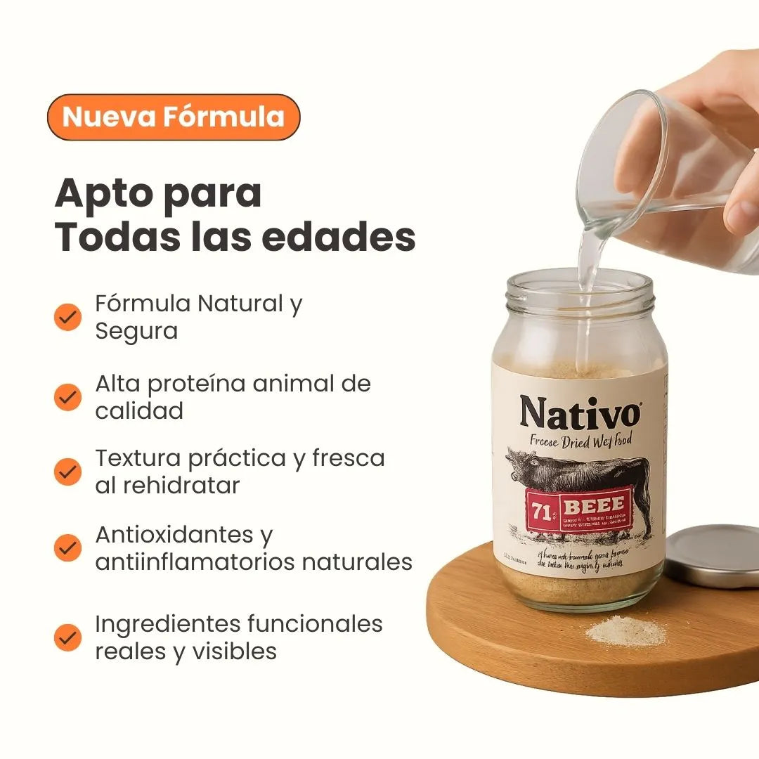 Alimento Liofilizado Nativo Freeze Dried Wet Res Kanu Pet para Perro