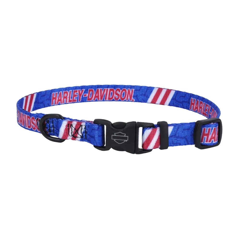 Collar Harley Large 1 Azul Llanta para perro
