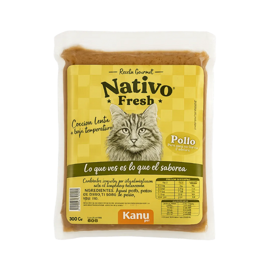 Alimento Congelado Nativo Fresh Pollo Kanu Pet para Gato Adulto y Cachorro