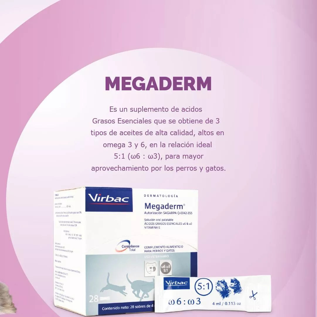 Suplemento Megaderm para Perro y Gato Caja < 10Kg