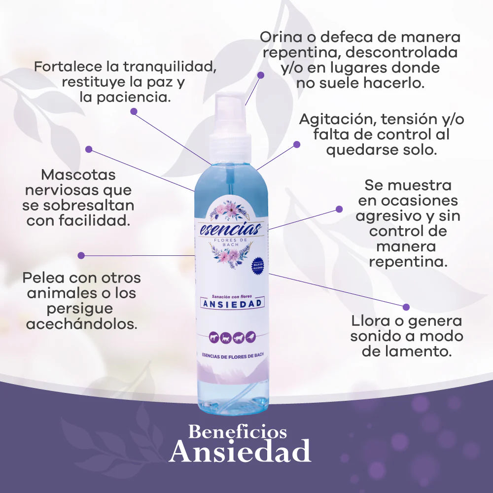 Esencias Florales Ansiedad Spray 250 ML Para Todas