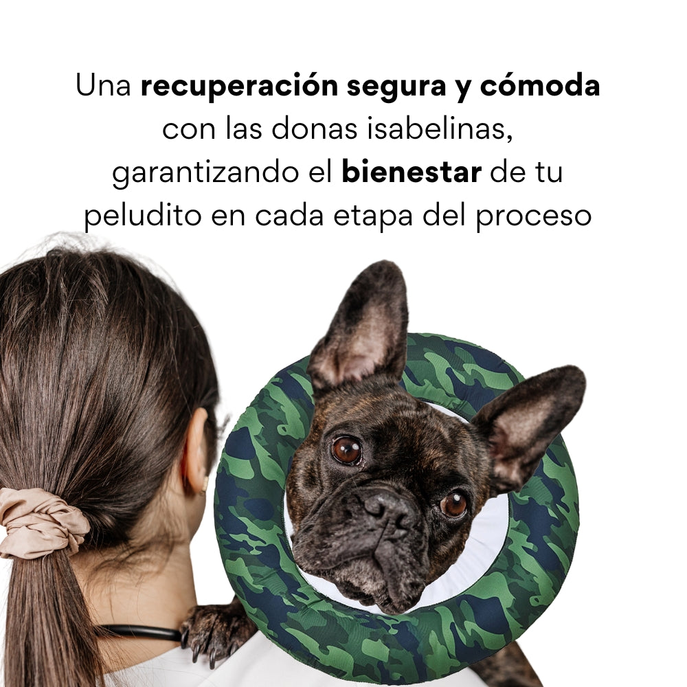 Collar Dona Isabelina Camuflado Verde Kanu Vet Para Perro y Gato