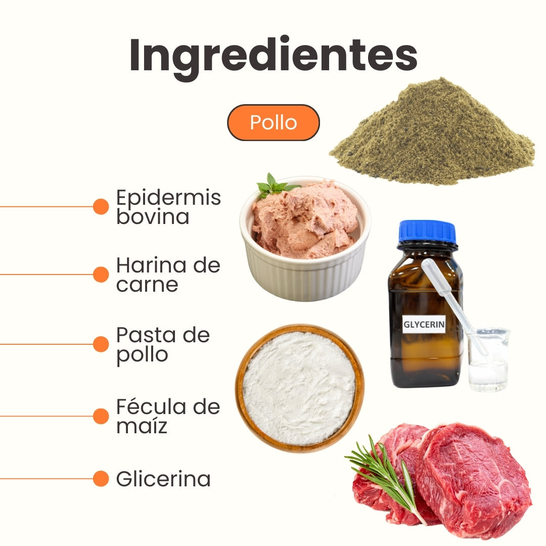 Snack Mini Rolls de Colágeno Kanu Pet de Pollo para Perro. No es carnaza x 12 Unds