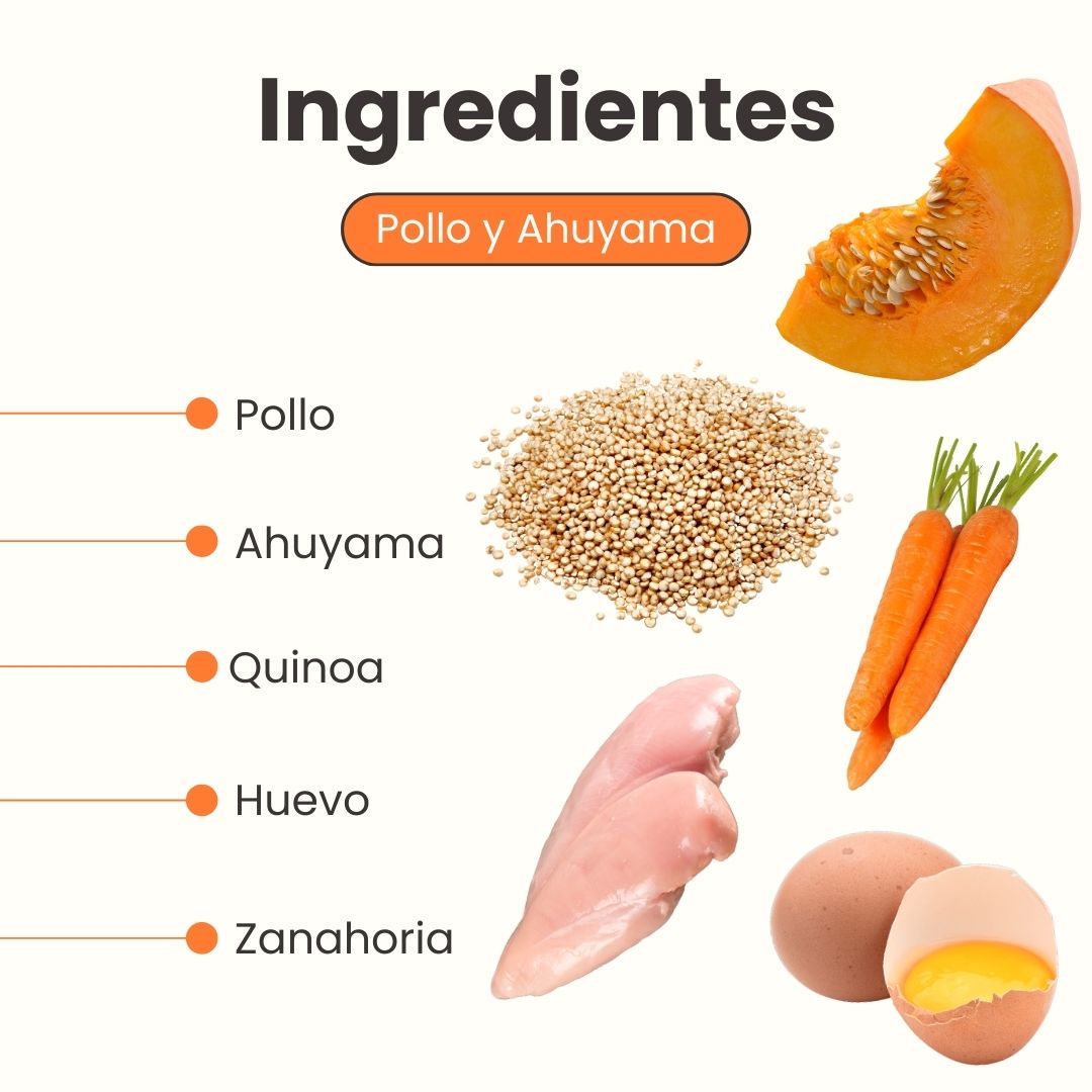 Alimento Congelado Receta Gourmet de Kanu Pet sabor a Pollo y Quinoa para perros. 100% Comida Real