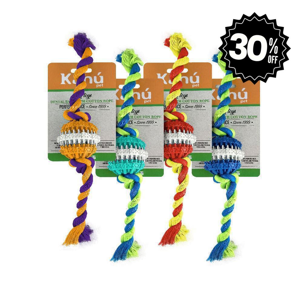 Juguete Bola Porta Snack con Lazo para Perro