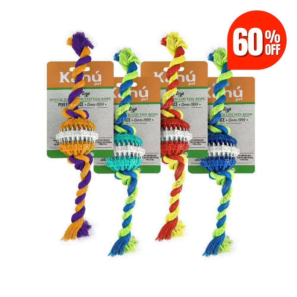 Juguete Bola Porta Snack con Lazo para Perro