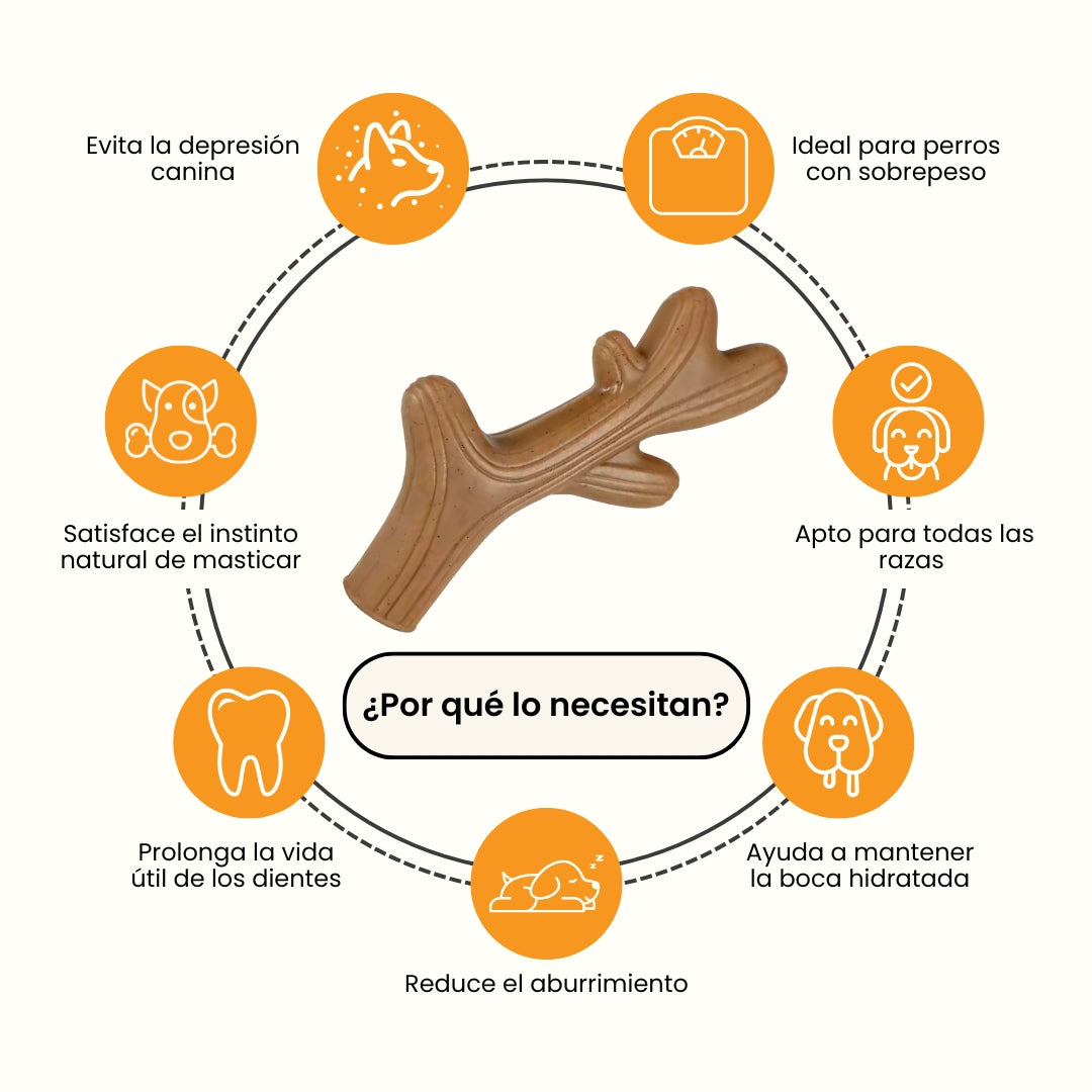 Juguete Masticable Horne Bone Sabor Carne Kanu Pet para Perro