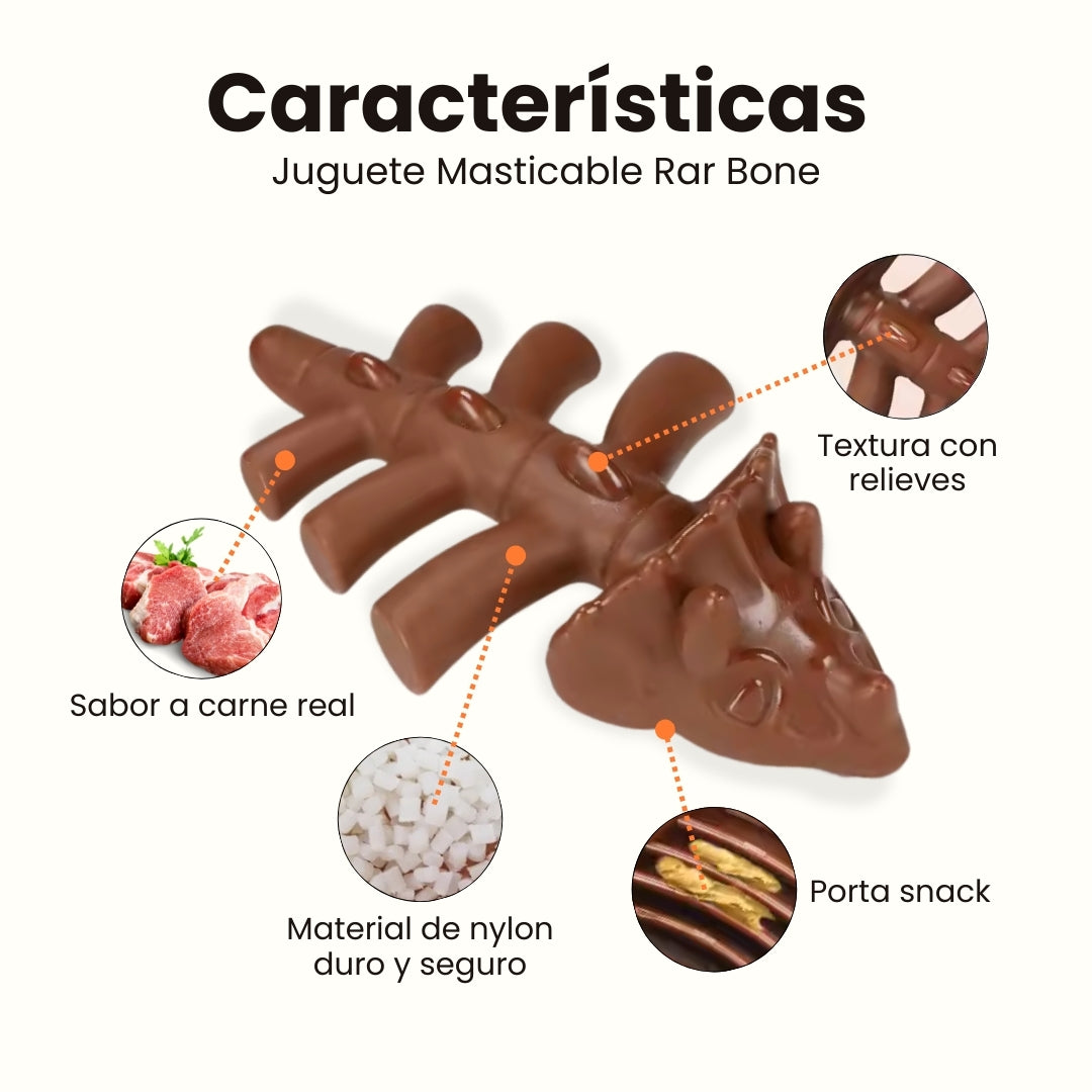 Juguete Masticable Rar Bone Sabor Carne Kanu Pet para Perro