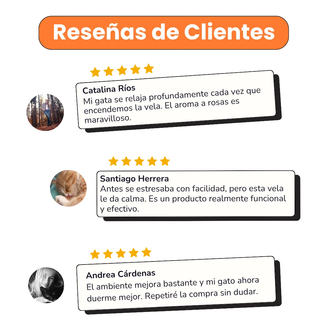 Vela Reduce Anxiety Kanu Pet para Gatos aroma Rose Temptation