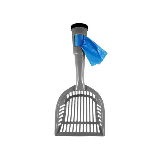 Pala con Dispensador para Arenero de Gato Kanu Pet Gris